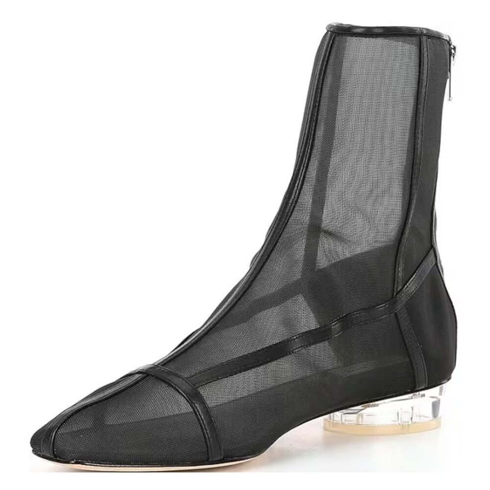 NEW Antonio Melani x Elizabeth Damrich Femme Cage Mesh Dress Booties in Black - Picture 4 of 6